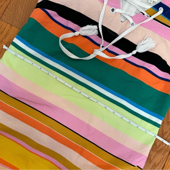 Tracy Reese x Anthropologie Coastal Stripe Shift Dress Multicolor Size L Petite - Picture 7 of 10